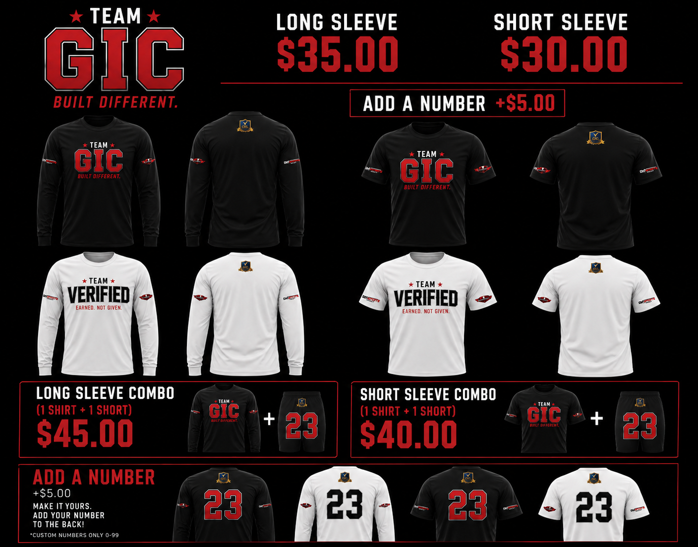 GIC UA All-American Custom SHORT Sleeved Shirts