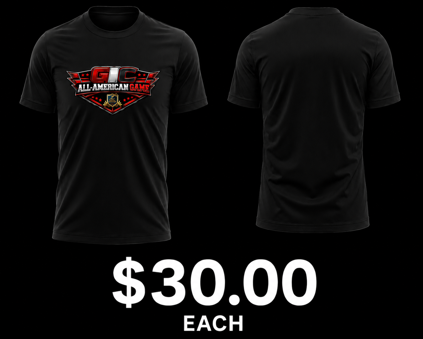 BLACK - GIC Under Armour All-American Game Performance Tee